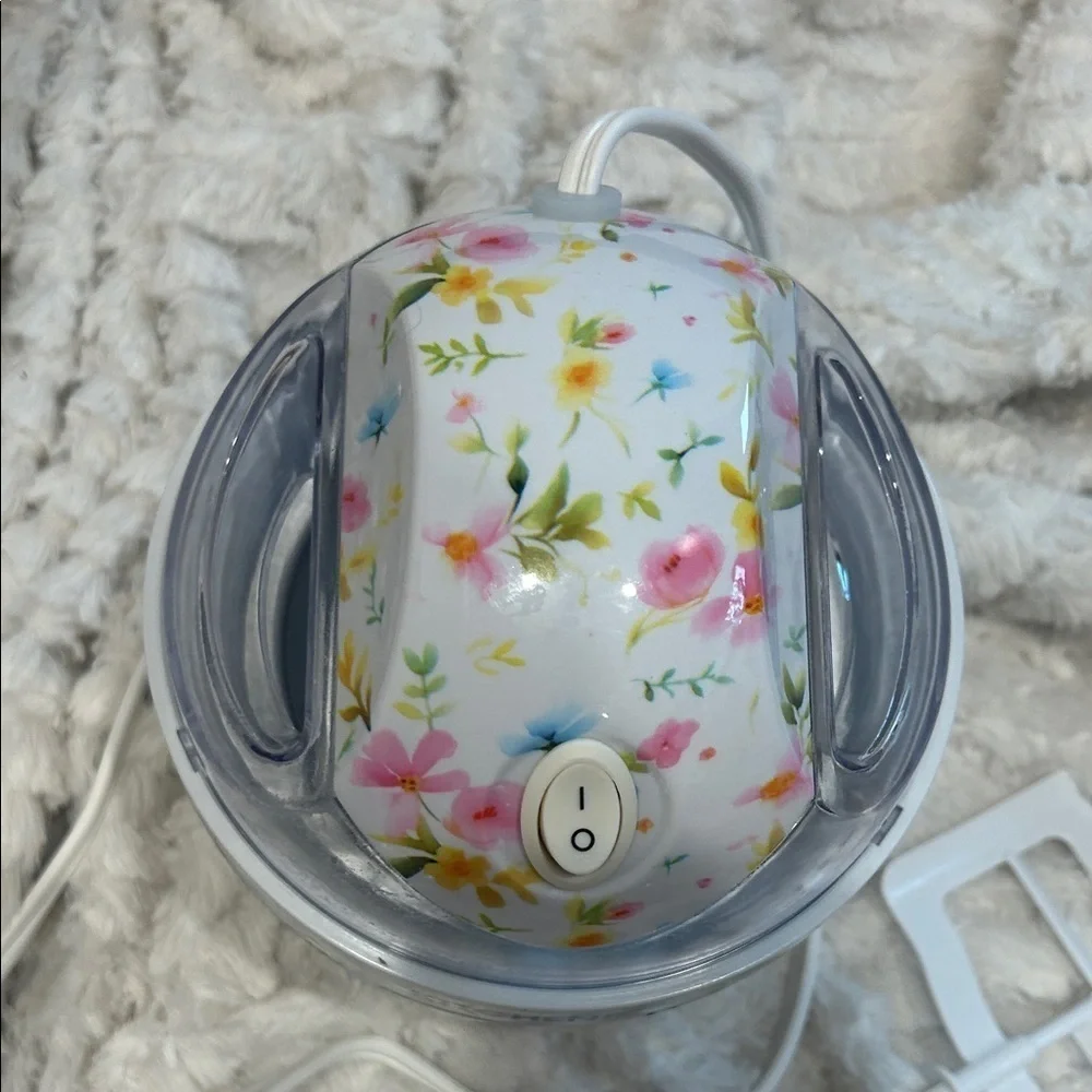 LFS Romatic Floral Pink Pint Personal Home Ice Cream Maker New kitchen wear